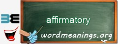 WordMeaning blackboard for affirmatory